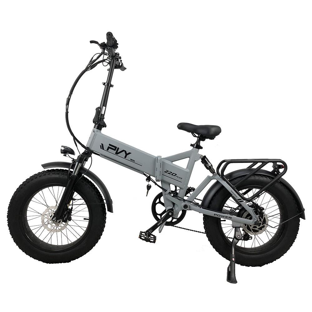 PVY Z20 Plus 20" Fat Tire Electric Folding Bike 1000W Motor 48V 16.5Ah Battery