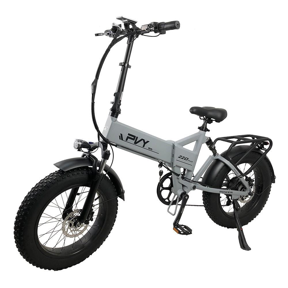 PVY Z20 Plus 20" Fat Tire Electric Folding Bike 1000W Motor 48V 16.5Ah Battery