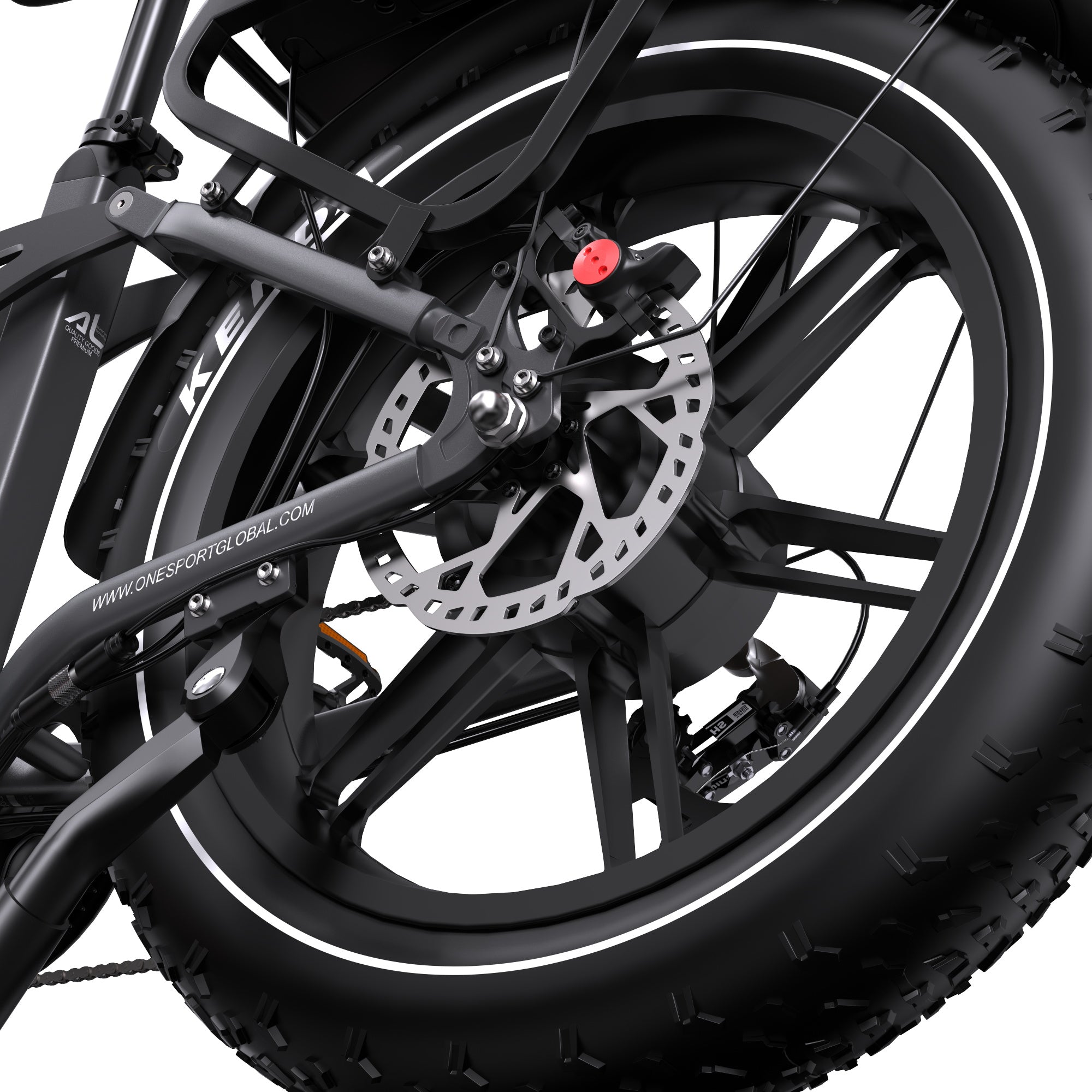 ONESPORT OT08PRO 20" Full Suspension Fat Tire Electric Bike 500W  Motor 48V 18Ah*2 Dual Battery