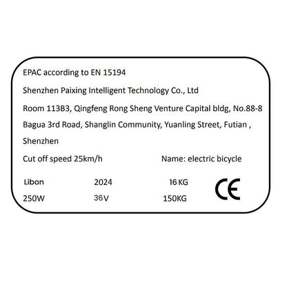 CE Sticker