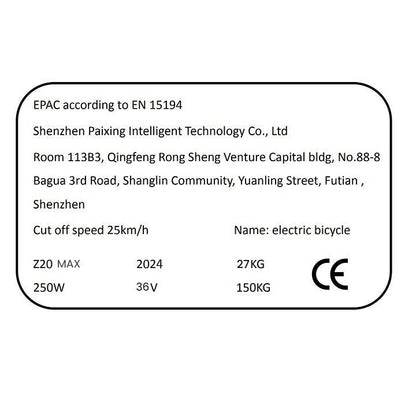 CE Sticker